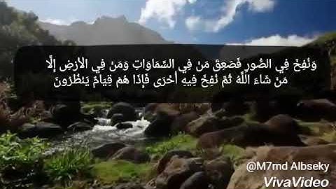 آيات من سورة الزمر من آية (68) وحتى الآية (75)