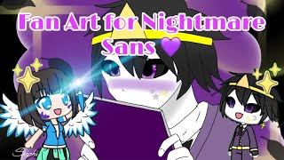 Fan Art for Nightmare Sans 💜 @moregalore