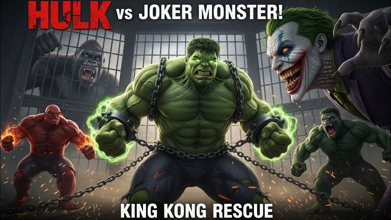 “Hulk Battles Joker Monster & Red Hulk – King Kong Rescue Epic Showdown!”