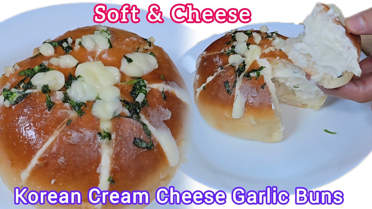 Homemade Korean Cream Cheese Garlic Buns | Step by Step Cooking Recipe | How To Make Korean Bun 
