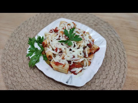 معكرونة ريجاتوني محشية باللحم مع الجبن بطريقة مبتكرة مطبخ العائلة 