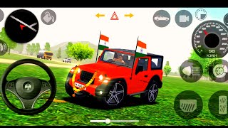 Dollar (Song) Modified Red Mahindra Thar 😱😈 ll 4x4 off-road Android Gameplay/ Village stunt #thar 3d