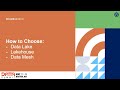 Opening Keynote: How to Choose Data Lake, Lakehouse, or Mesh