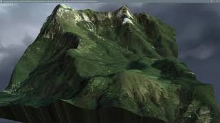 OpenGL test - real 3D terrain + soft shadows + cubemap - Alpi Apuane