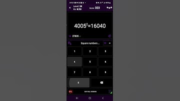 Math Tricks - Training mode - Square numbers ending in 05 - level 038 (Number Keyboard)