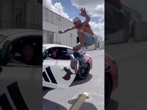 skateboard tricks 🤝 donuts in Miami 💨☀️🌴 #adidas #totowolff #mercedes