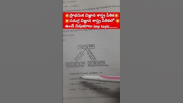 🌟ప్రాథమిక విజ్ఞాన శాస్త్ర పీఠిక🌟 🌟సమగ్ర విజ్ఞాన శాస్త్ర పీఠికలో 🌟ఉండే విషయాలు imp topic.........