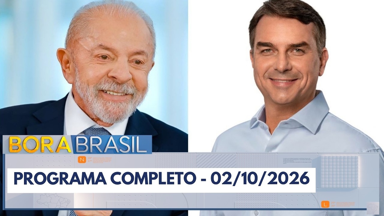 Lula tem 45% dos votos válidos; Flávio Bolsonaro, 40% | BORA BRASIL - 02/10/2026