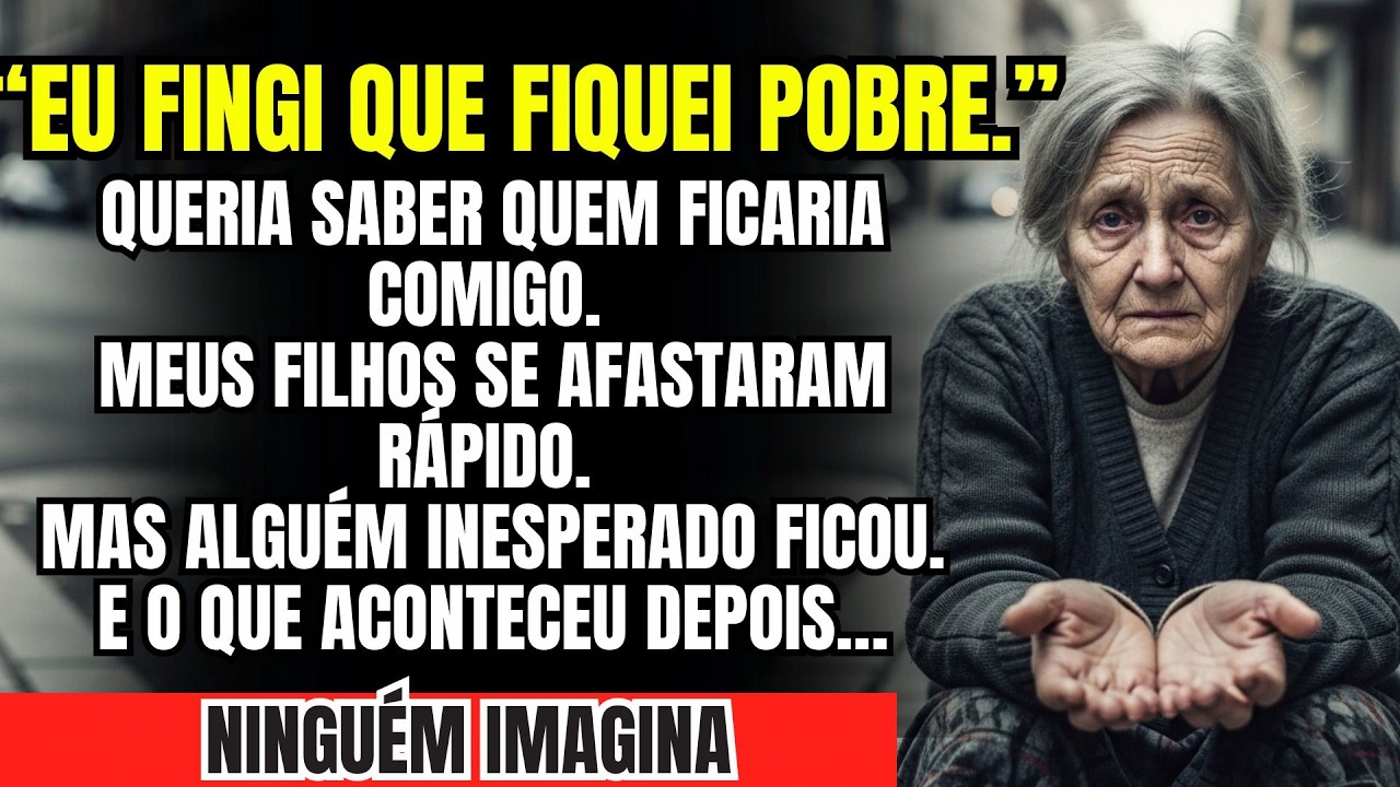 Fingi que fiquei pobre aos 72 anos. O que meus filhos fizeram foi cruel.