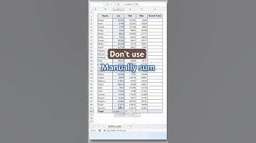 Fastest way to total in Excel 🔥 | AutoSum Trick