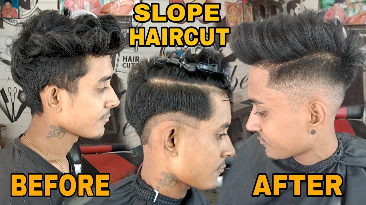 Two side hairstyle Slope haircut Latest Hair Style for Boys by  Looksfamilysaloon. - YouTube