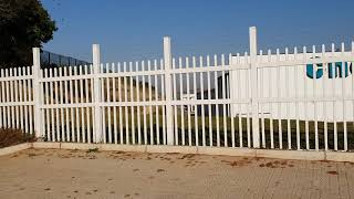 Pvc palisade fence installation at new ...