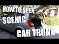 How to open scenic 2 ii car trunk  renault megane coffre