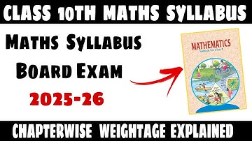 Class 10 Maths Syllabus 2025-26 Cbse Board | Class 10 Maths Syllabus 2025-26