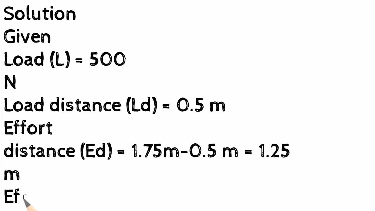 How to calculate the effort applied in simple machine? Simple formula
