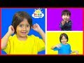 Body parts exercise songs for children with ryan toysreview