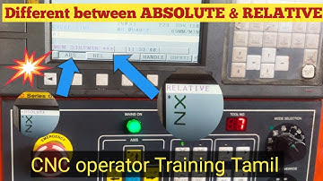Different between Absolute and Relative CNC VMC Machine Operator Training Tamil @vtlcncking7