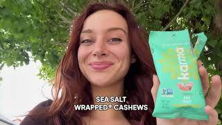 Karma Nuts video sea salt snack packs with captions