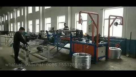 Automatic chain link fence machine operate video