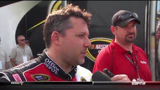 [HD] Tony Stewart Funny Post-Race Interview Talladega 2012