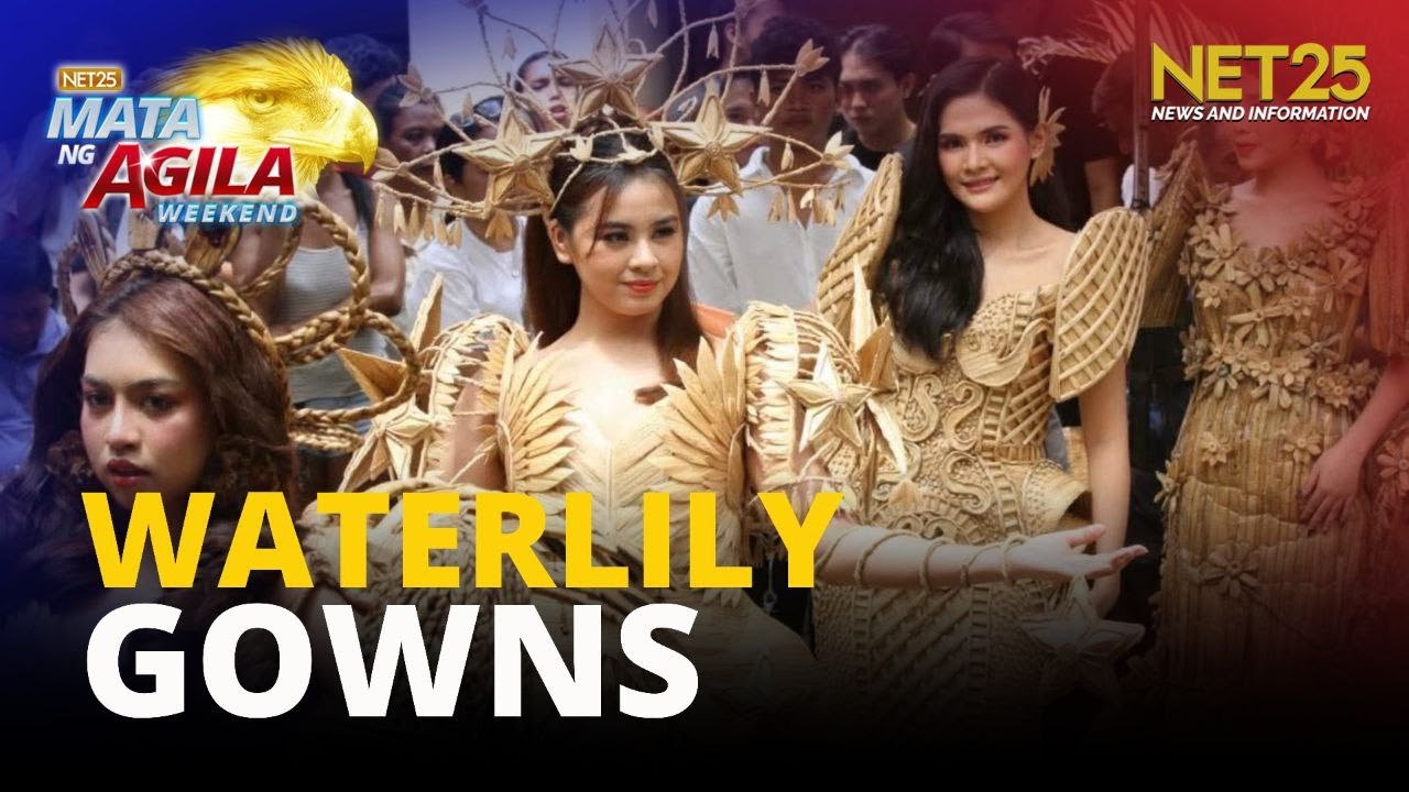 Mga gown na gawa sa water lily, ipinarada ng mga Binibini