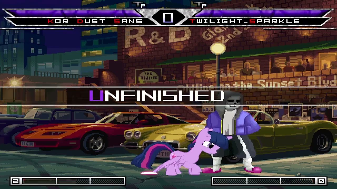 KOF MUGEN Core Dust Sans Vs Twilight Sparkle (12p) By VO-JK