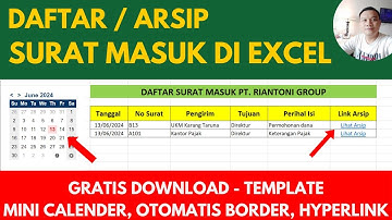 Cara Membuat Daftar Arsip Surat Masuk di Excel | GRATIS File Latihan.