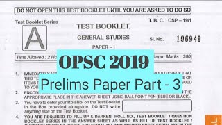 OPSC 2019 OAS prelims Questions Part 3 (35qn) || Kaibalya Nayak - Odisha Civil Service Exam #gs