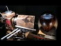 Woodturning: Curly Black Walnut Pot (with Feet!)