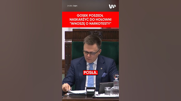 Gosek poszedł naskarżyć do Hołowni. Domagał się narkotestów dla posłów