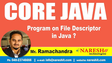 Core Java Tutorial | Program on File Descriptor in Java? | By Mr.Ramchander