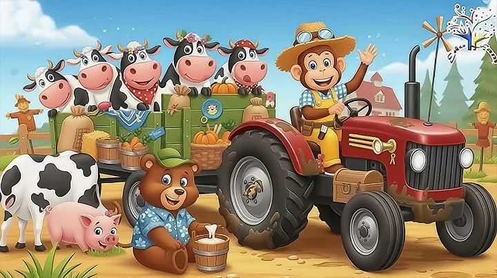 Monkey Farmer Fixes Tractor and Plows Beet Field - Farm Work | Funny Farm🐒