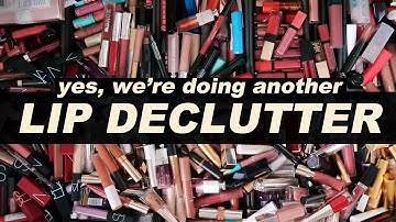*HUGE* LIP PRODUCT DECLUTTER... here we go again 😳| Jamie Paige