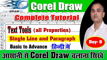 Corel Draw Text Tools all Properties Tutorial | Corel Draw Tutorial in Hindi |