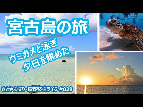 宮古島の旅・ウミガメと泳ぎ夕日を眺めた｜人生の楽園・長野移住ライフ｜田舎暮らし vlog 029
