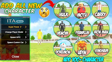 1 Click And Add 100+ New Characters In Indian Theft Auto Simulator game 😱