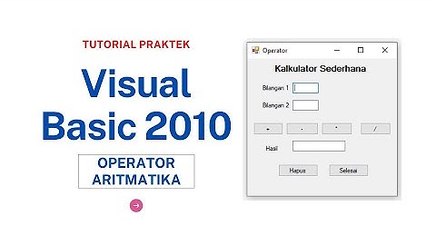 operator Aritmatika Tutorial Visual basic 2010