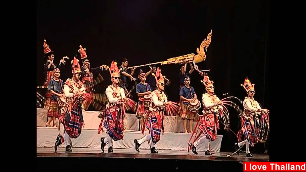 Thai traditional dance with the graceful movements of the dance