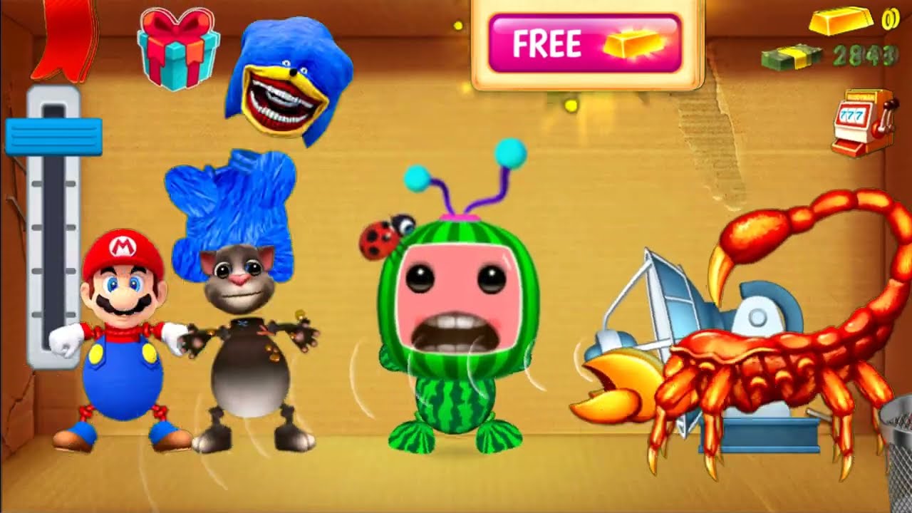 Mario,Cocomelon,Tom in Kick the Buddy