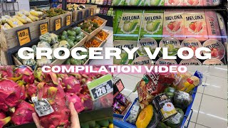 50MIN Realistic Grocery Shopping Vlog + Prices | February Compilation Video | Silent Vlog ASMR