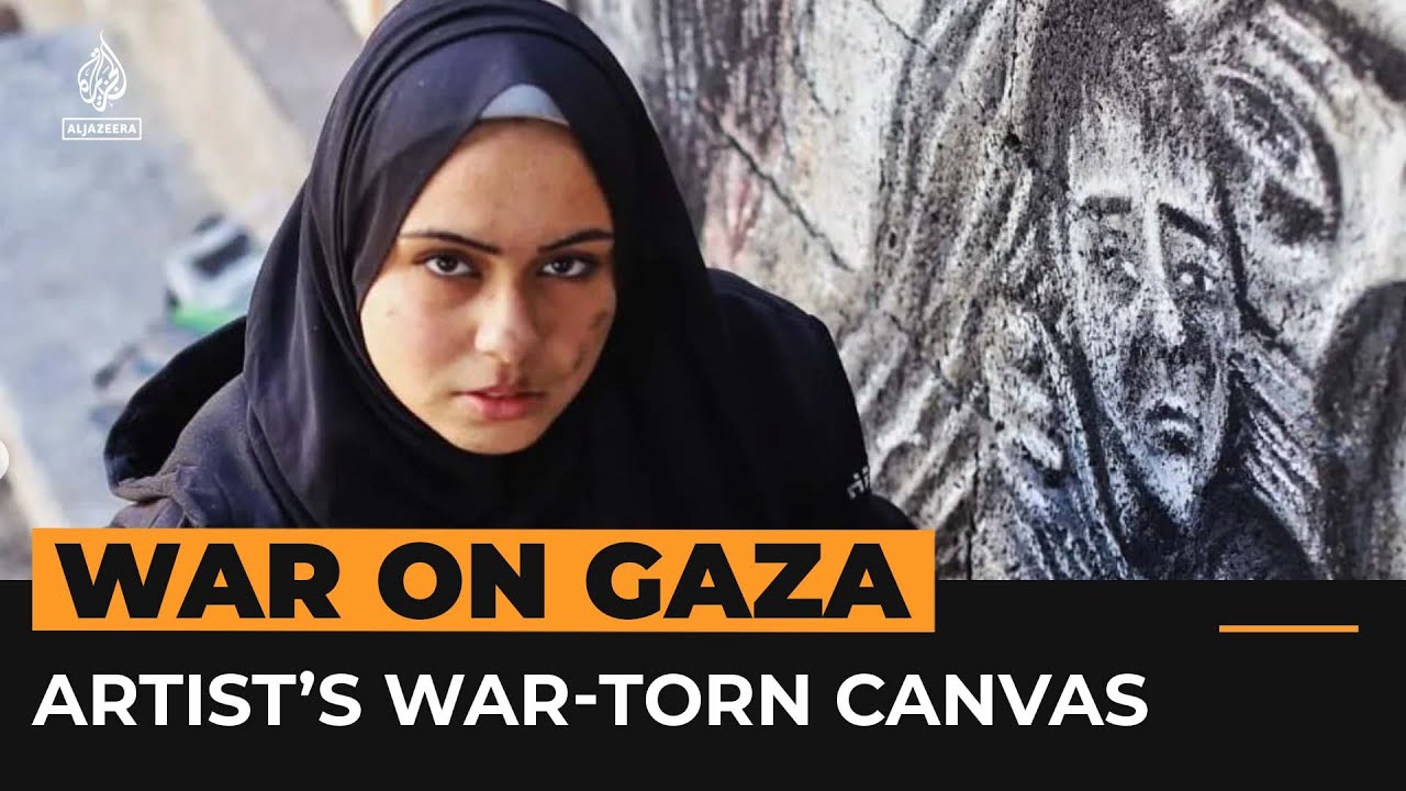 أعمال فنان فلسطيني تتأثر بالحرب على غزة | قناة الجزيرة الإخبارية