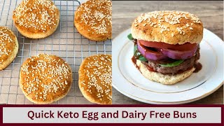 Quick Keto Egg Free Coconut Flour Hamburger Buns: Update (Nut Free Gluten Free Dairy Free Options)
