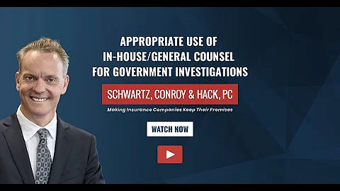 Appropriate Use of In-House/General Counsel for Government Investigations