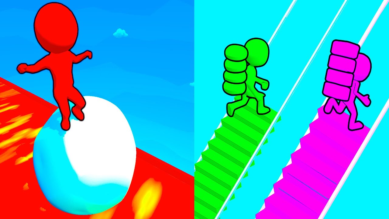 Snow Race 3D vs Bridge Race ⭐️🏅😈⭐️ Hard Levels Challenge Walkthrough Gameplay Ep1046