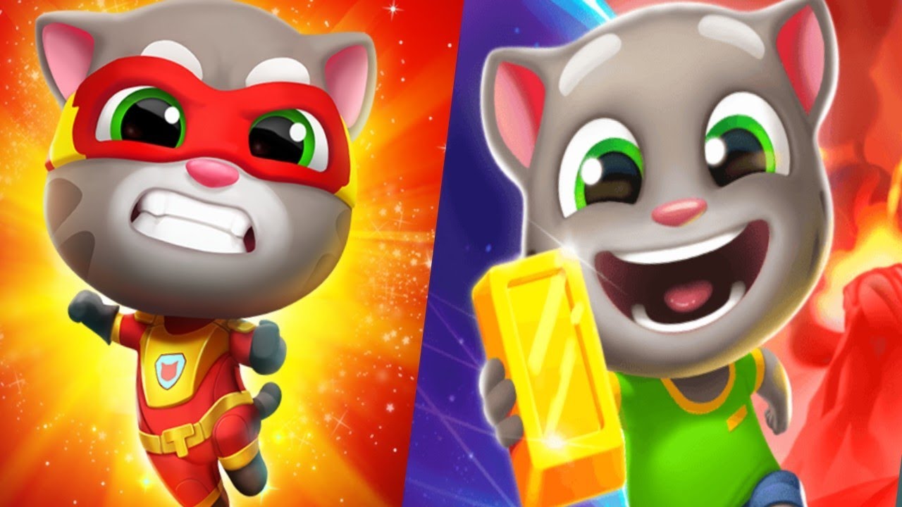 Talking Tom Gold Run | Superhero Adventure & Gold Rush Fun     | Robo toon