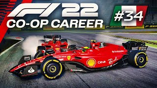 FERRARI DISASTER AT MONZA - F1 22 Co-Op Career S2 Italian GP