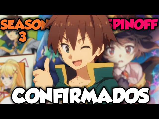 KonoSuba – 3º temporada é anunciada junto de anime sobre a Megumin