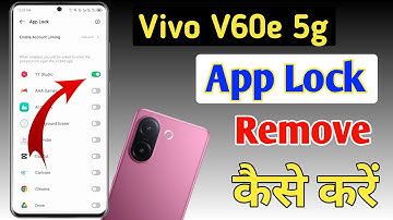 How to remove app lock in Vivo V60e 5g / Vivo V60e 5g me app lock kaise remove(hataye) kare
