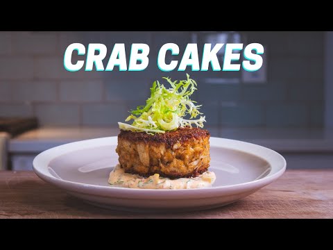 CRAB CAKES with Sriracha Tartar Sauce