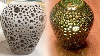 Creating a Pierced Wheel Thrown Vase - Carved Holes for Candle or Lights